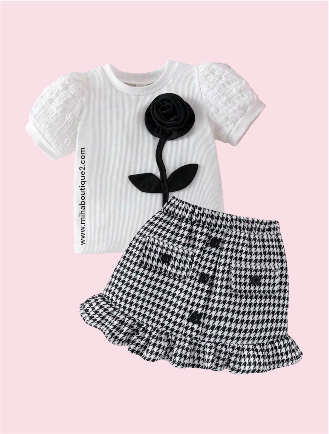 2 pcs set / black & white