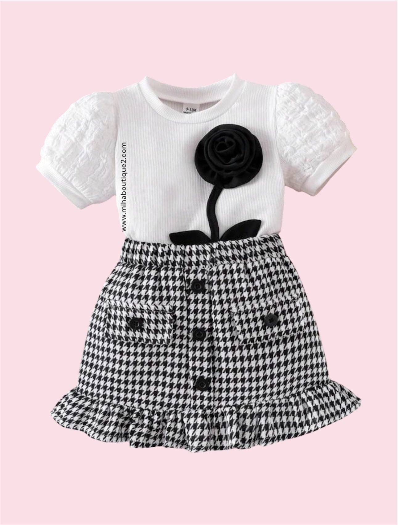 2 pcs set / black & white